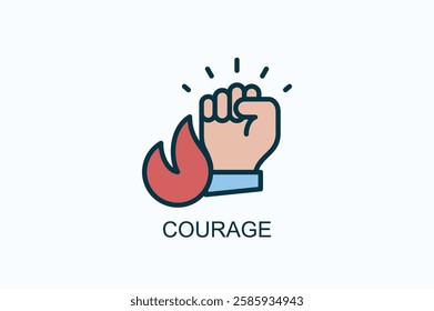 Courage Icon Or Logo Isolated Illustration