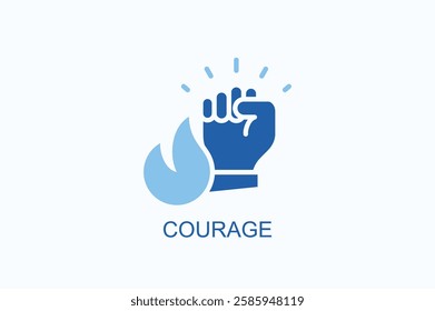 Courage Icon Or Logo Isolated Illustration