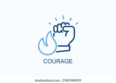 Courage Icon Or Logo Isolated Illustration