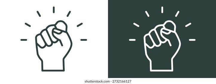 Courage Icon White and Black Style Of