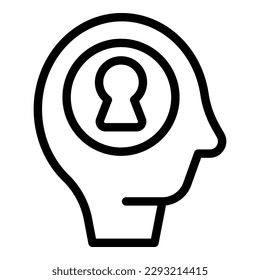 Courage key icon outline vector. Comfort zone. Work cage