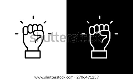 Courage Mark Outline White Icon Set Design