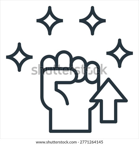 Courage Outline Icon Style Collection