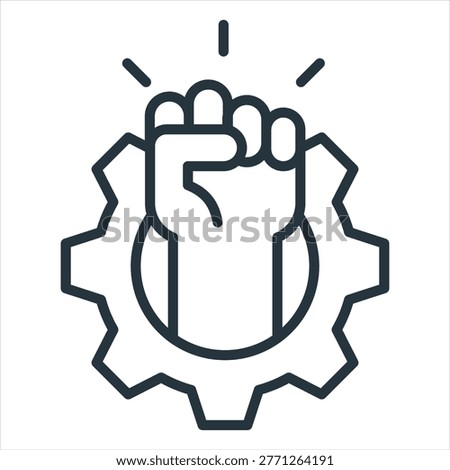 Courage Outline Icon Style Collection