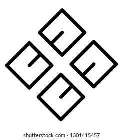 Courage symbol icon design 
