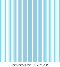 Courage Ticking Stripe, a seamless vector pattern with traditional ticking stripe in periwinkle blue on a white background.