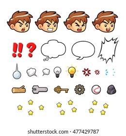 Courageous Boy Miscellaneous Items.
Suitable for side scrolling, action, adventure, and endless runner game.