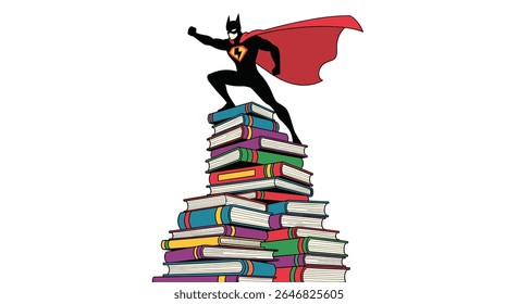 A Courageous Champion Stands Tall on a Tower of Knowledge and Imagination