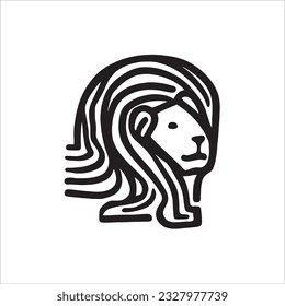 Courageous and regal, this lion doodle captures the essence of Leo. With its majestic presence it embodies strength and leadership. Vector black and white illustration of leo star sign.