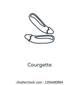 Courgette concept line icon. Linear Courgette concept outline symbol design. This simple element illustration can be used for web and mobile UI/UX.