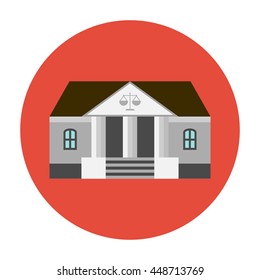 Courhouse icon flat