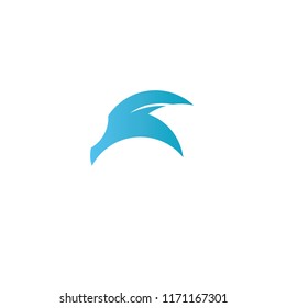 Courier Bird Blue Abstract Vector Logo HD Template