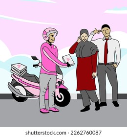 the courier delivers a gift package to a woman on this special day, her husband feels like dying and can't do anything on this day.