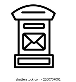 Courier delivery Bold Line Vector icon which can easily modify or edit

