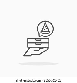 Courier delivery door line icon. Editable stroke and pixel perfect. Can be used for digital product, presentation, print design and more.