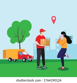 Courier Delivery Handover To Customer