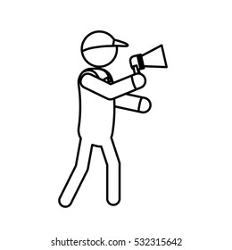 Courier delivery man icon vector illustration graphic design