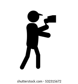 Courier delivery man icon vector illustration graphic design