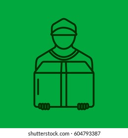 Courier delivery package icon