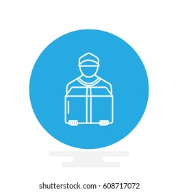 Courier delivery package icon