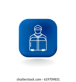 Courier delivery package icon