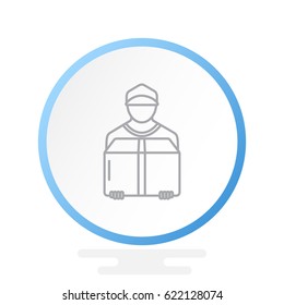 Courier delivery package icon