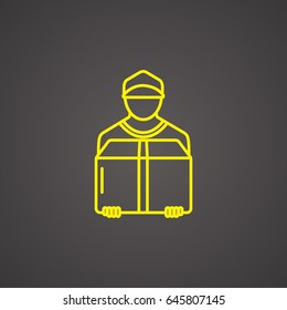 Courier delivery package icon