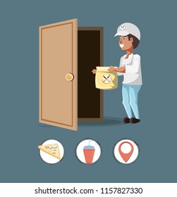 courier delivery service with set icons icon vector ilustration