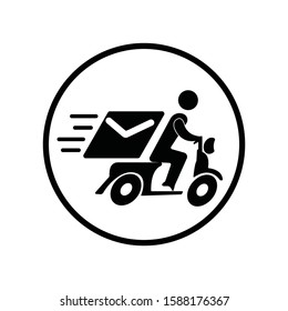 courier delivery services icon black