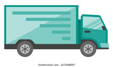 Courier Delivery Truck icon vector Logo illustration and design. An online shop marketplace transportation element.  Can be used for web and mobile development suitable for infographic