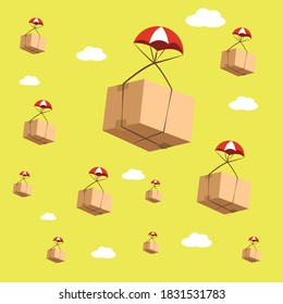 Courier Delivery Vector Design and Fast Delivery Design