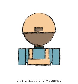 Courier deliveryman cartoon