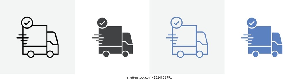 Courier Express Icono Vector Conjunto de uso para el Web
