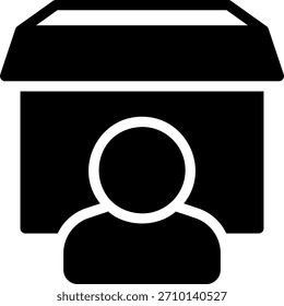 ícone de glifo do courier ilustração vetor