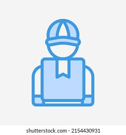 Courier icon in blue style, use for website mobile app presentation