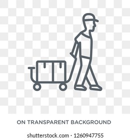 Courier icon. Courier design concept from Delivery and logistic collection. Simple element vector illustration on transparent background.