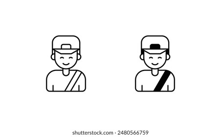 Courier-Icon-Design mit weißem Hintergrund Stock-Illustration