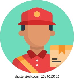 Courier Icon Fill Vector Illustration