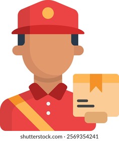 Courier Icon Flat Vector Illustration