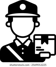 Courier Icon Glyph Vector Illustration