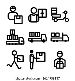 courier icon isolated sign symbol vector illustration - Collection of high quality black style vector icons
