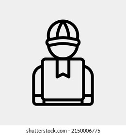 Courier icon in line style, use for website mobile app presentation