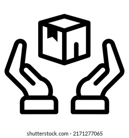 Kuriersymbol, Outline-Stil, Vektorgrafik bearbeitbar