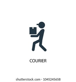 courier icon. Simple element illustration. courier concept symbol design from Delivery collection. Can be used for web and mobile.