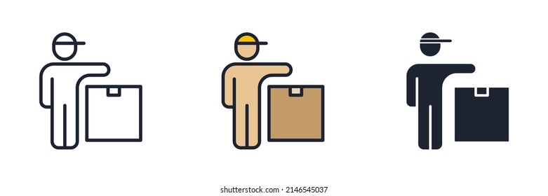 courier icon symbol template for graphic and web design collection logo vector illustration