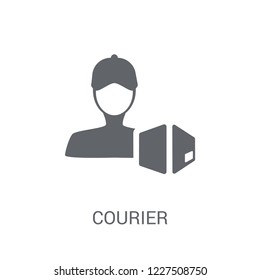 Courier icon. Trendy Courier logo concept on white background from Delivery and logistics collection. Suitable for use on web apps, mobile apps and print media.
