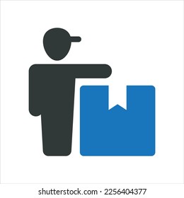 Courier icon vector graphic illustration