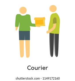Courier icon vector isolated on white background for your web and mobile app design, Courier logo concept person