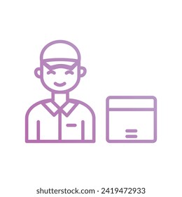courier icon with white background vector stock illustration