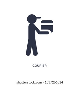 courier isolated icon. Simple element illustration from delivery and logistics concept. courier editable logo symbol design on white background. Can be use for web and mobile.